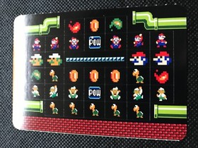 Mario Bros Famicom History Book Sealdass Sticker Japanese NINTENDO Very Rare