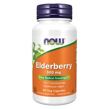 NOW FOODS Elderberry 500 mg 60 Veg Capsules