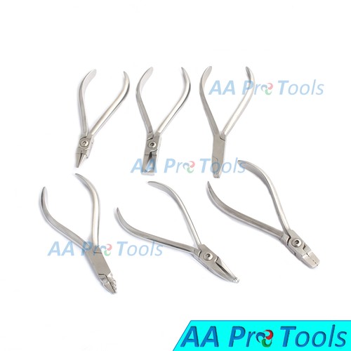 6x Dental Orthodontic Pliers Cutters Set Full Range Dental Equipment Dentist Lab - Picture 3 of 3