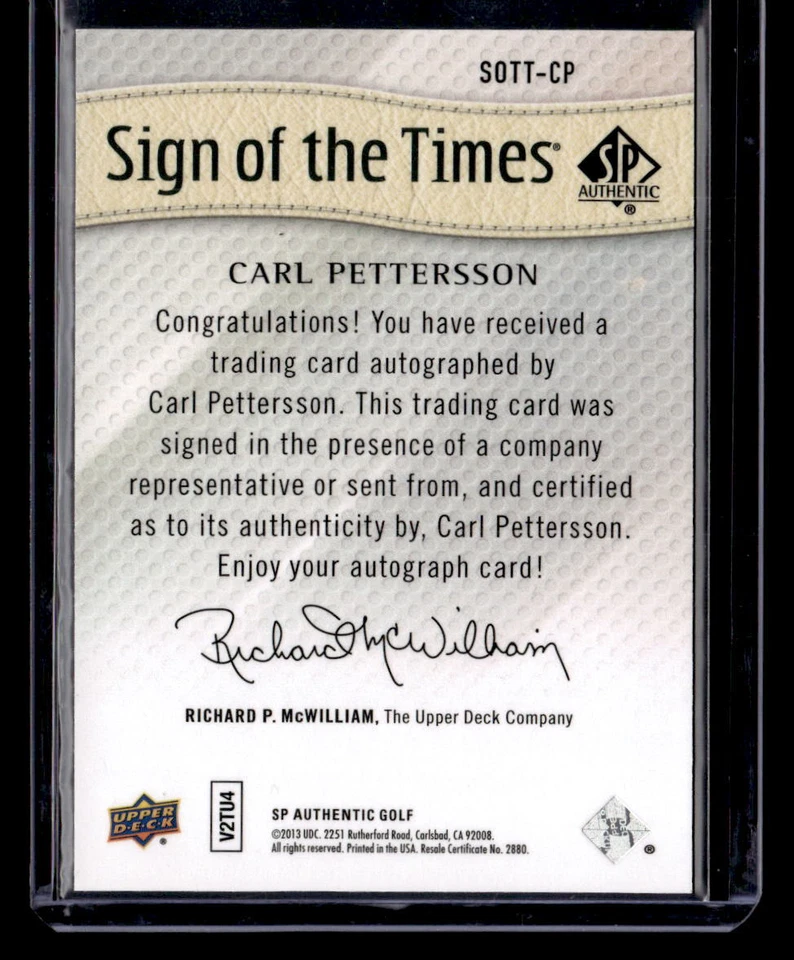 Auténtico SP 2013 #SOTT-CP Carl Pettersson Sign of the Times casi nuevo/m Foto 2 de 2