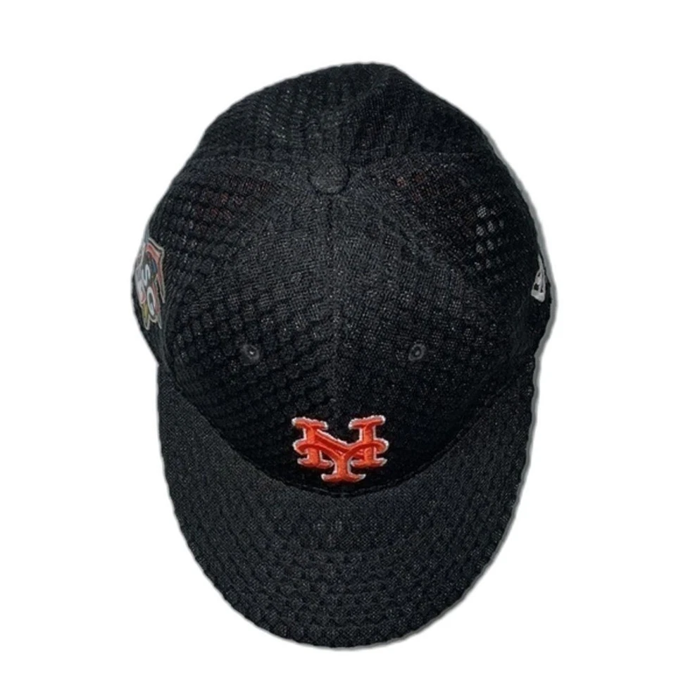 New York Mets New Era 2017 ASG MLB black mesh hat. Floral print. Size 7 1/8. EUC - Image 2 of 4