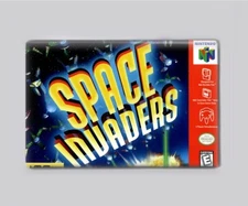 SPACE INVADERS / N64 - 2"x3" FRIDGE MAGNET (nintendo 64 game retro box