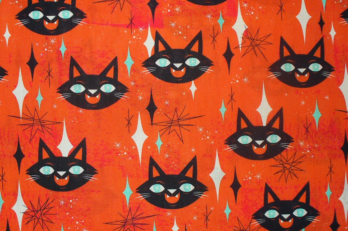 Retro Cat Fabric