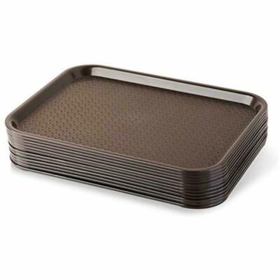 Serving Trays 24395 Brown Plastic Fast Food Tray, 10 By 14-Inch