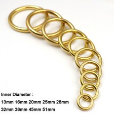 Solid Brass Cast Closed O Rings Bags Collars Crafts 13 16 20 25 28 32 38 45 51mm