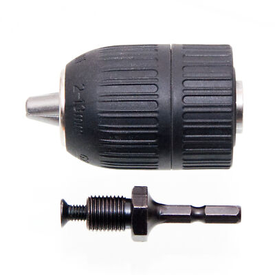 Schnellspannbohrfutter 2-13mm 1/2x20UNF mit HEX Adapter für Akkuschrauber Ersatz