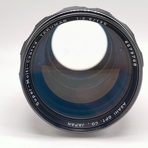 6 Elements " MINT w/ Hood,Cap" Pentax SMC Takumar 135mm f/2.5 Lens for M42 JAPAN - Picture 3 of 11