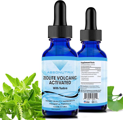Absonutrix Zeolite Volcanic Activated with Tudca Advanced Formula 390 mg, 4 Oz