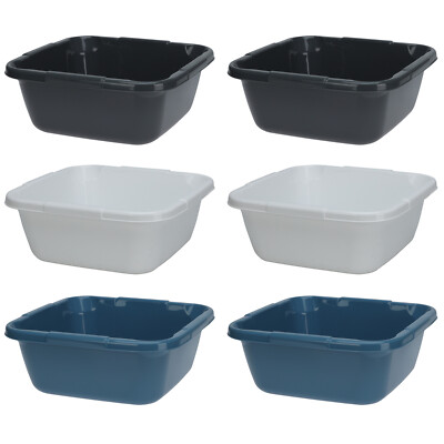 Spülschüssel Rechteckig Aus Kunststoff – 4er Set, Grau, 37,5 X 24,7 X 10 Cm, 8 Liter Fassungsvermögen