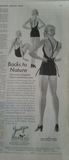1933 Jantzen womens molded fit swimsuit vintage fashion original ad