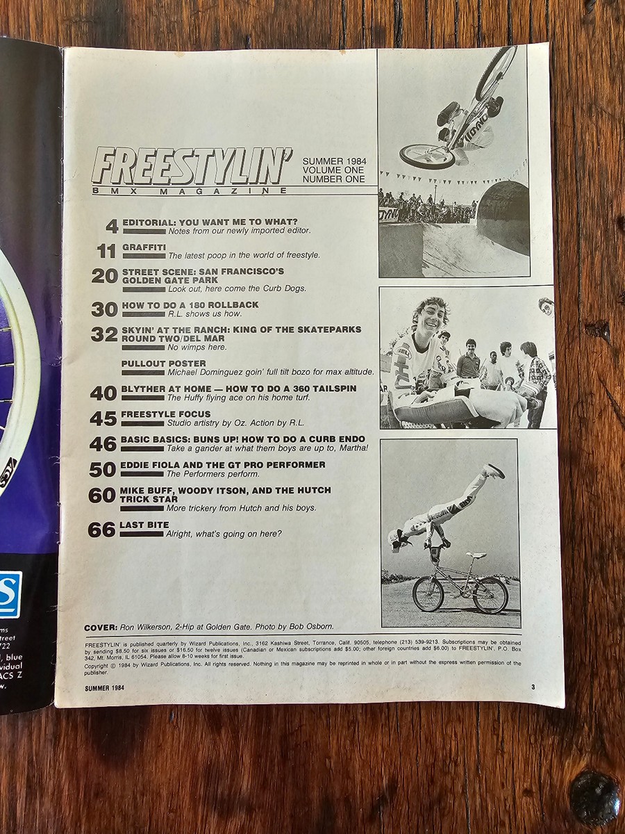 Freestylin BMX Magazine 1984 First Edition | eBay