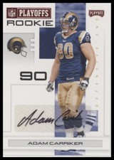 2007 Playoff NFL Playoffs #139 Adam Carriker Signatures Red #/100