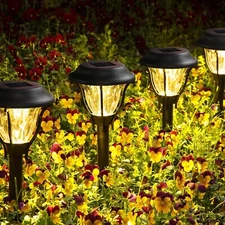 6Pack Solar Power Landscape Lights LED Outdoor Garden Yard Pathway Lawn Art Lamp