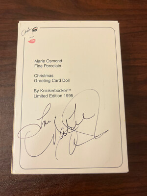 NEW-Marie Osmond Christmas Greeting Card Doll 1995 AUTOGRAPHED By Marie Osmond