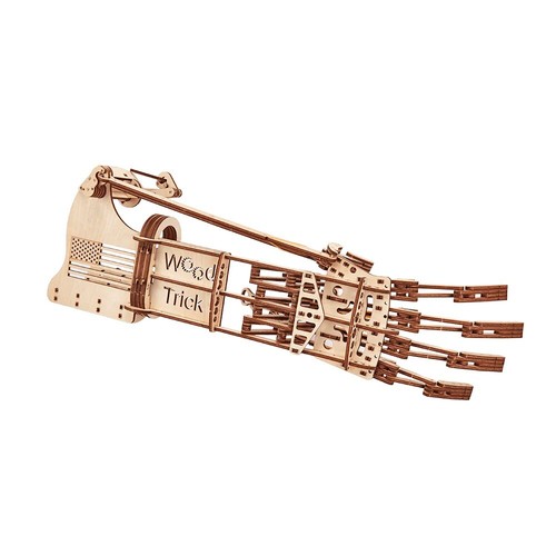 Truco de madera robótico mano 3D rompecabezas de madera modelo mecánico avión mini - Imagen 2 de 4