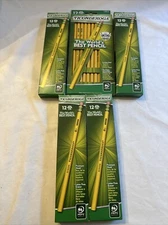 Dixon Ticonderoga Woodcase Pencils   Soft Yellow Barrel Barrel 12/Box Lot Of 5