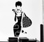 Vinyl Wall Decal Woman Shopping Shops Fashion Model Girl Stickers ...