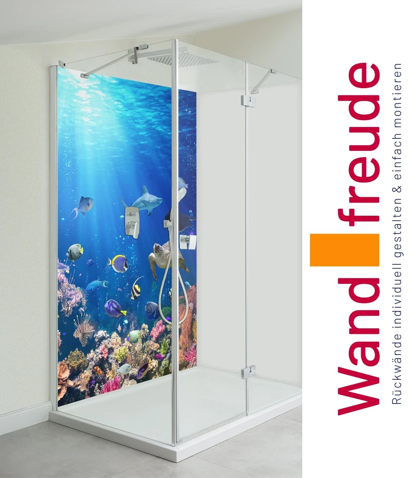 Duschrückwand Alu Korallenriff Duschrückwände Einzel Ecklösung Fliesenersatz - Bild 2 von 3
