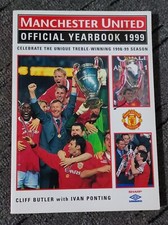 Manchester United Official Yearbook 1999 Book The Treble Signed By 6