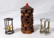 3 Piece Pagoda Sputnik Dexterity Puzzle Set