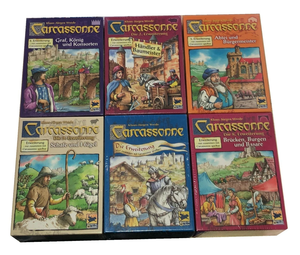 HANS IM GLÜCK Carcassonne Erweiterungen verschiedene Varianten AUSWAHL - altes Layout NEU OVP