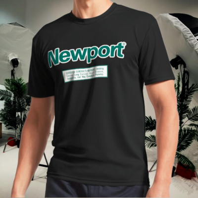 Newport Cigarettes Aesthetic Warning Logo Men's T-Shirt Funny Size S to 5XL 