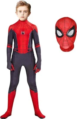 Spider-Man Hero Costume Bodysuit for Kids Halloween Cosplay Jumpsuit 3D Medium - Image 1 of 4