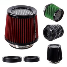 76MM High Flow Cold Cone Air Intake Filter Universal Car Air Filters Modificate