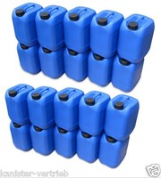 20 X 10 Liter Kanister Wasserkanister Trinkwasserkanister Lebensmittelecht Blau