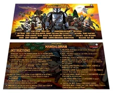 Stern Mandalorian Premium Pinball Custom Apron Instruction Cards