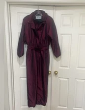 FERA Women’s Snowsuit Belted One-piece Metallic Red size 12