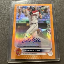 2022 Topps Chrome Update #AC-OM OWEN MILLER Orange Refractor Rookie RC AUTO /25