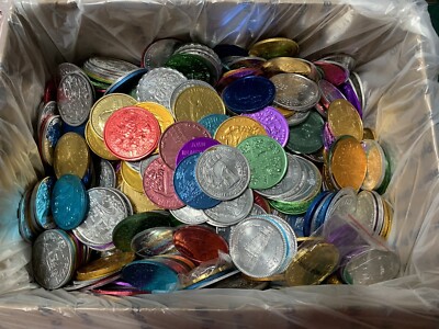 10+ lbs of mixed Mardi Gras doubloon LOT - CLEAN Great to Throw or Collect!
