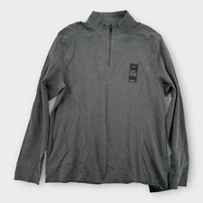 Marc Anthony Pullover Shirt Mens XL Stretch Slim Fit 1/4 Zip Long Sleeve NWT