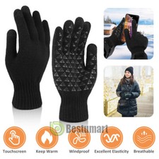 Men Women's Knit Gloves Warm TouchScreen Texting Thermal Winter Stretchy