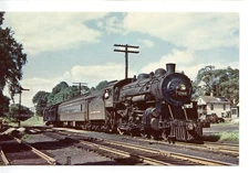 New York Central 1244 Railroad Train-Yorktown Heights Station-Vintage Postcard