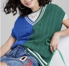 Women's Oversized Sweater Vest - Wild Fable small   