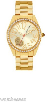 BETSEY JOHNSON BOYFRIEND GOLD-TONE CRYSTAL ON BEZEL  display picture 3
