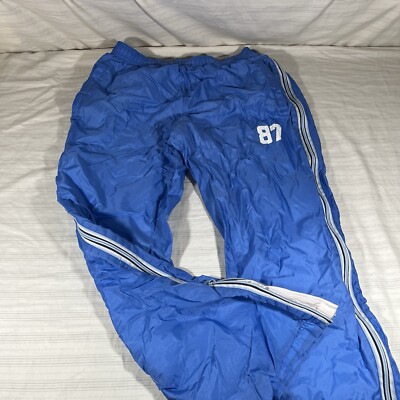 Vintage Aeropostale Lined Windbreaker Pants M/S Blue Nylon Baggy Zip Side Y2K K1
