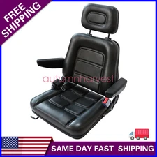 Tractor Forklift Seat Excavator Universal Adjustable Backrest Armrest Safty Belt