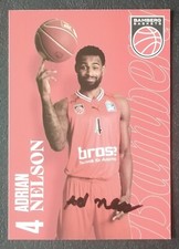 9659 Adrian Nelson Bamberg Baskets 2023/24 Autogrammkarte original signiert