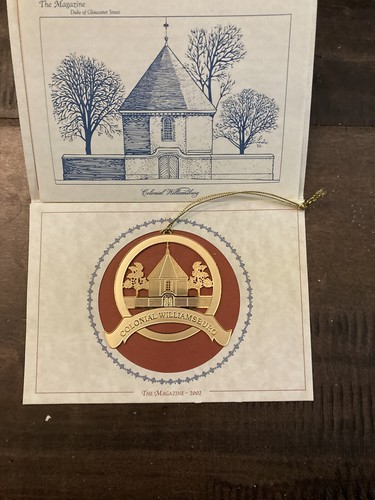 Colonial Williamsburg 24Kt. Gold Finish Christmas Ornament – The Magazine (2002) - Picture 2 of 2