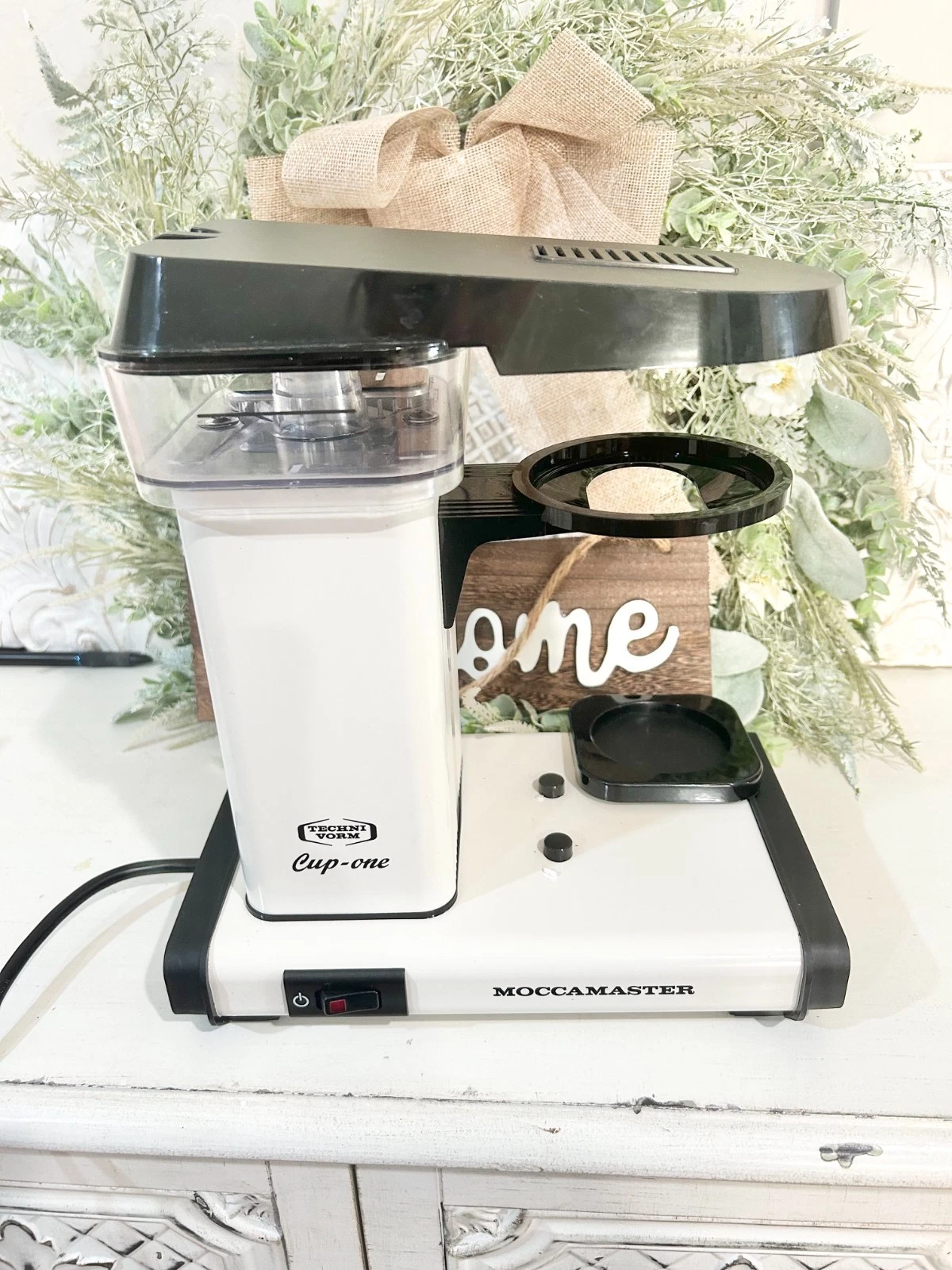 Technivorm Moccamaster 69211 Cup One, One-Cup Coffee Maker 10 Ounce, Off-White