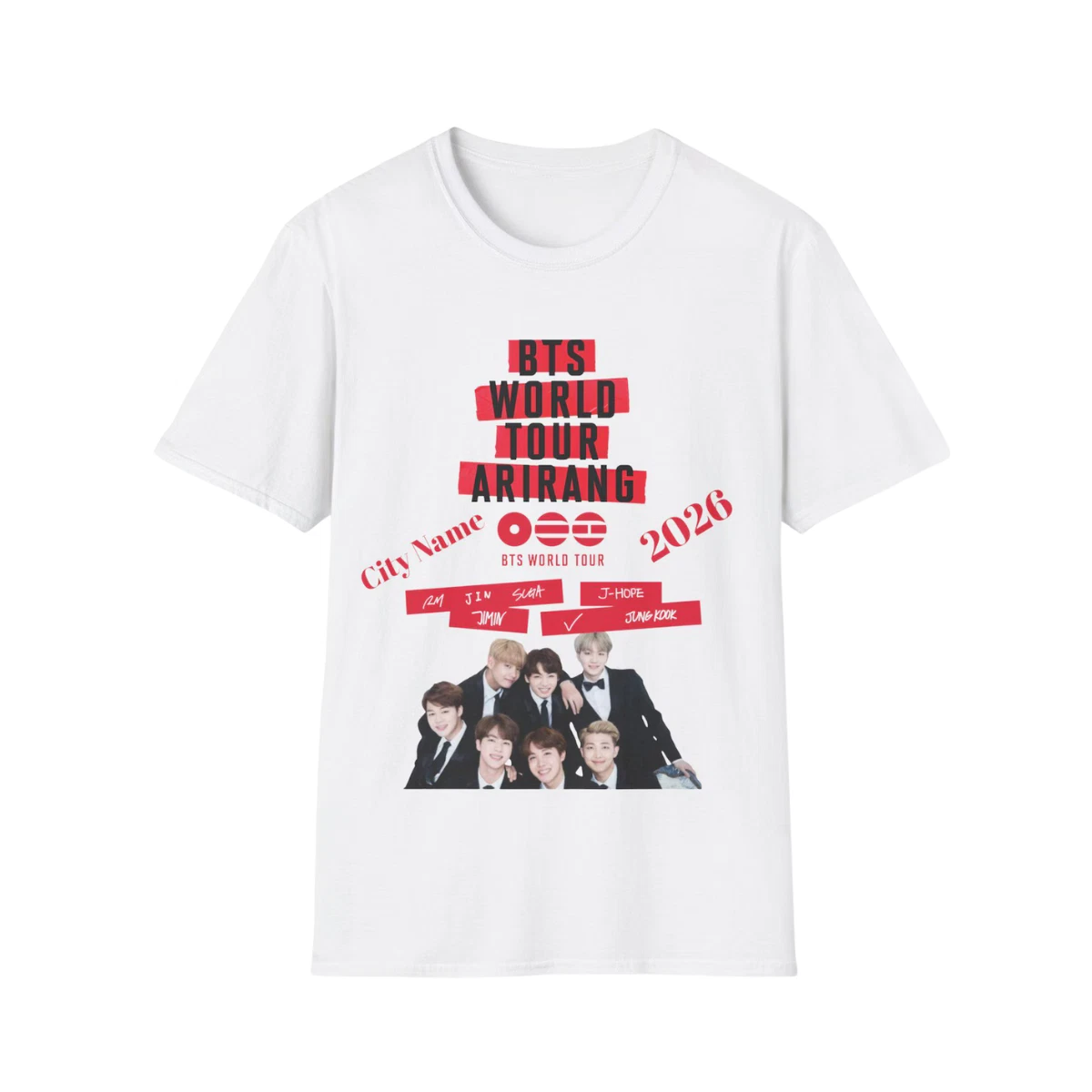 BTS World Tour 2026 K-Pop ARMY Graphic T-Shirt