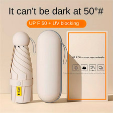 Capsule Sun Umbrella Sunscreen UV Coating Sun  Rain Compact Portable Umbrella