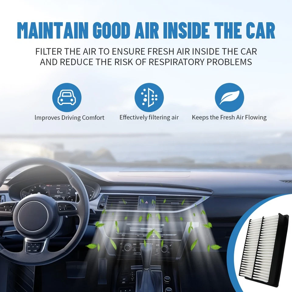 2x Filtro de aire del motor para Ford E-150 E-250 E-350 F-150 F-250 F-350 Super Duty F53 Foto 4 de 4