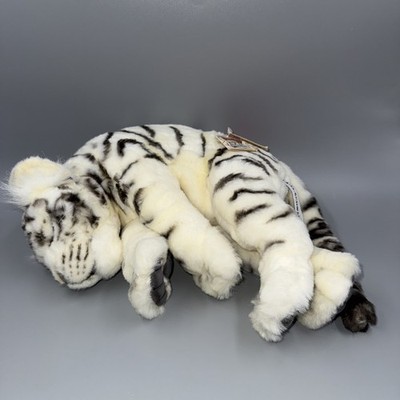 NWT Hansa Sleeping White Tiger Plush Soft Toy Animal Lover Gift F.A.O. Schwartz
