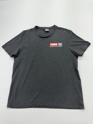 Puma Men's Gray Logo Cotton Crew Neck T-Shirt Size 3XL...