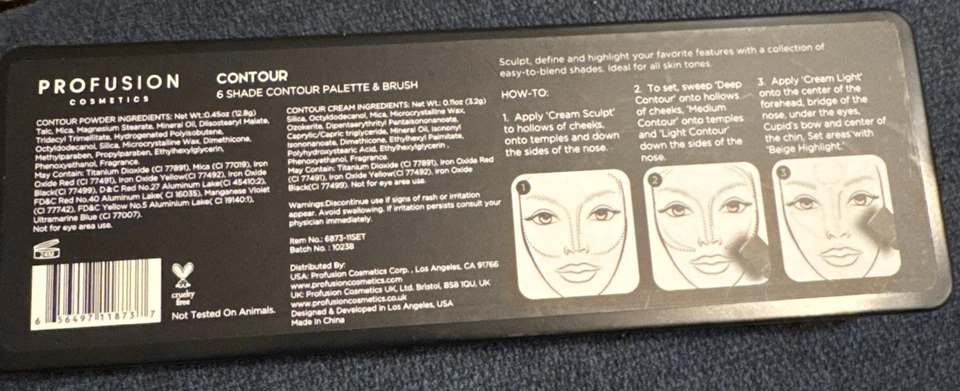 Profusion Cosmetics Contour Makeup Case With Brush. New - Image 2 of 2