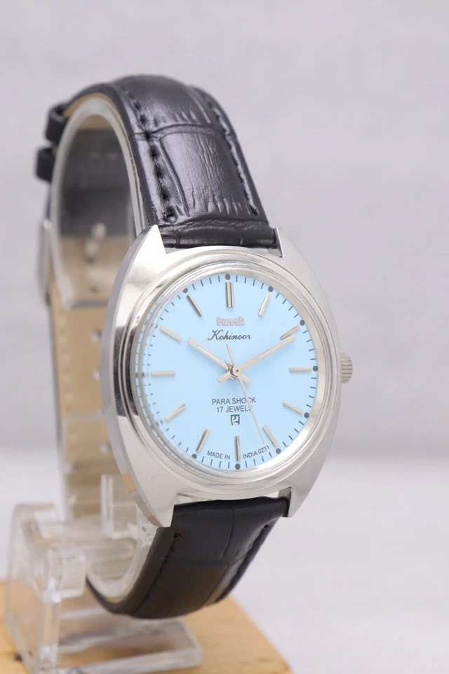 Vintage HMT Kohinoor 17 Jewels Blue Dial Hand Winding Men's Watch. - Image 2 of 4
